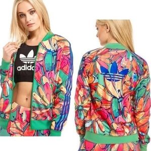 Adidas Originals X Farm Rio Women's Bananas Supergirl Track Jacket Size Medium